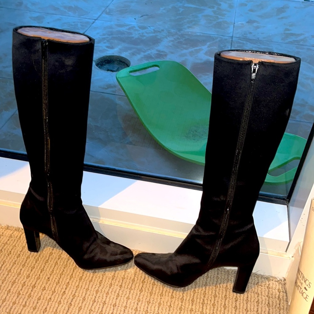 Black High Heel Boots Designer Richard Tyler View 3
